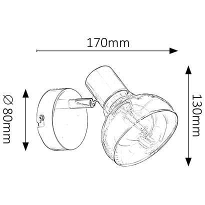 Kinkiet LAMPA ścienna HOLLY 5546 Rabalux metalowa OPRAWA szklany reflektorek antyczne złoto bursztynowy