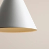 Stożkowa lampa wisząca FORM 1108G nad stół metalowa biała