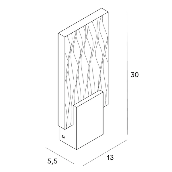 Ścienny kinkiet Vetro W0360 LED 3W 3000K szklany złoty przezroczysty