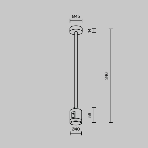 Sufitowy uchwyt z łącznikiem magnetyczny Flarity TRA158C-IPC1-BS mosiądz