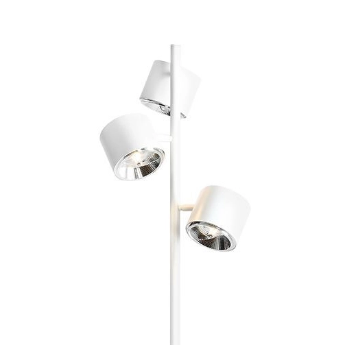 Stojąca lampa podłogowa Bot 1046A nowoczesne reflektorki metalowe białe