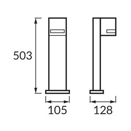 Słupek LAMPA stojąca FOREST 03604 Ideus stojąca OPRAWA do ogrodu IP54 outdoor grafitowa