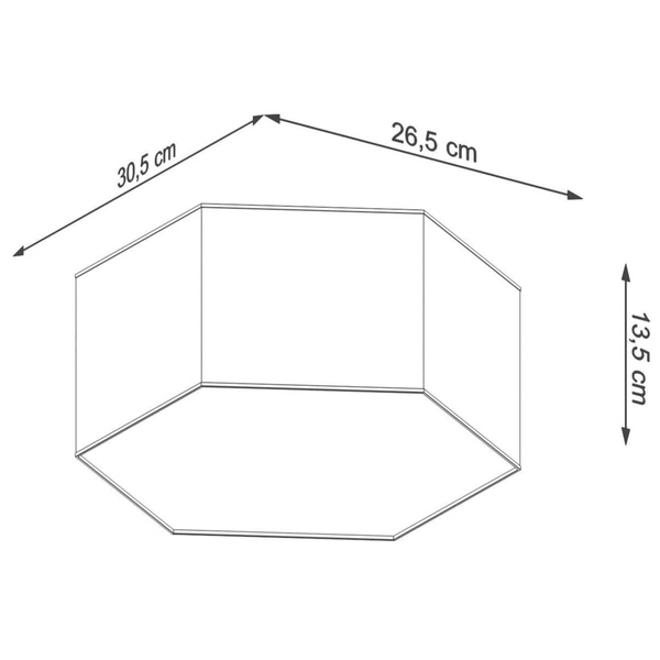 Biała lampa natynkowa SL.1057 nowoczesna do salonu heksagon