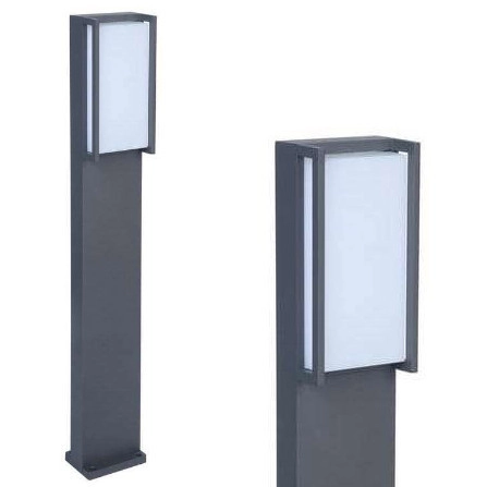 Stojąca LAMPA zewnętrzna QUBO 7193001118 Lutec metalowa OPRAWA prostokątna LED 18W 3000K słupek outdoor IP54 szary