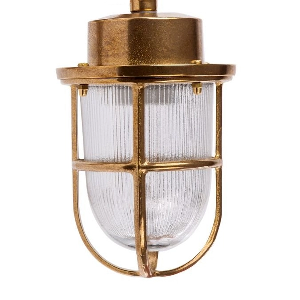 Zewnętrzna LAMPA elewacyjna Kavala A63Z Zumaline ogrodowa OPRAWA mosiężny kinkiet retro outdoor IP64 mosiądz przezroczysta