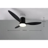 Sufitowy lampowentylator GÖTEBORG R64202132 LED 20W 2700-6000K czarny
