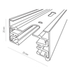 Listwa do systemu szynowego 1-fazowego 2m Tracer 4143 TK Lighting prowadnica metalowy czarny