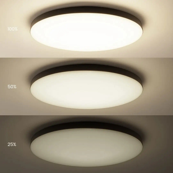 Sufitowy plafon ledowy Siena ML1834 LED 80W CCT sterowany pilotem czarny