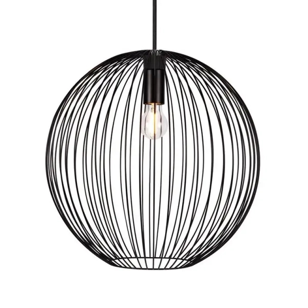 Industrialna lampa wisząca Beroni 2213303003 druciana kula czarny