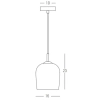 Szklana wisząca lampa 22117 nad wyspę przezroczysta złoty