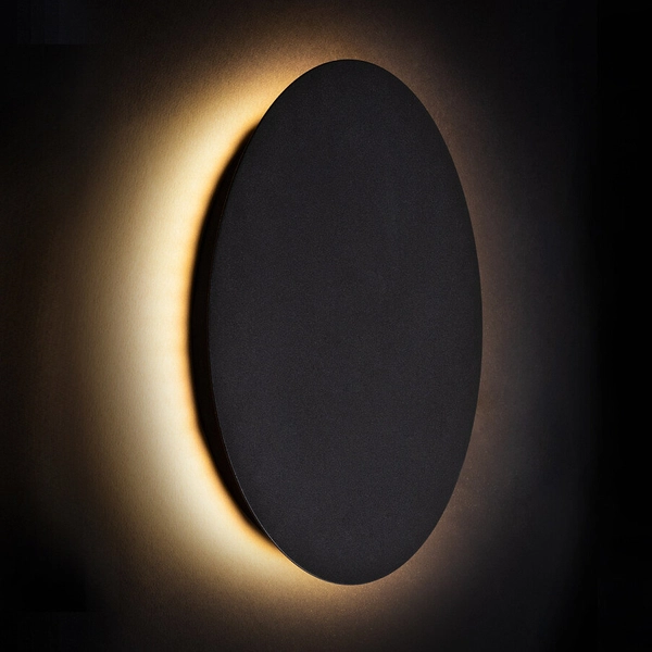 Czarny kinkiet minimalistyczny Ring 7636 LED 12W 3000K salonowy