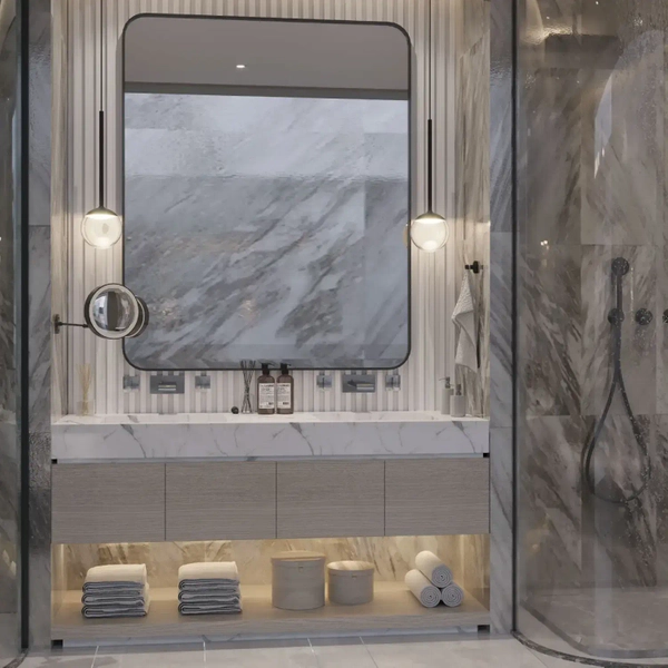 Kulista lampa wisząca Orra PL0105-BK LED 6W 3000K IP44 czarna przezroczysta