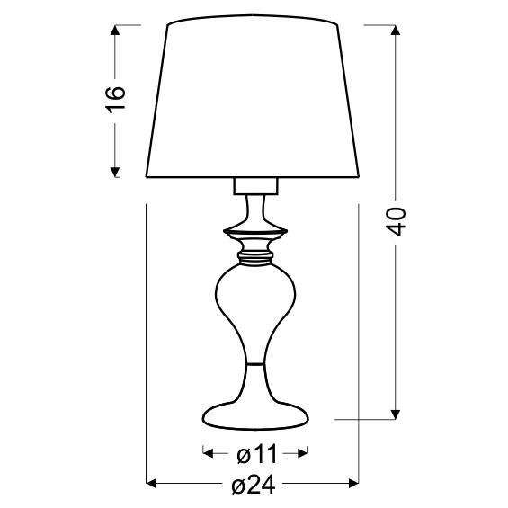 Stołowa lampa GILLENIA 41-21413 abażurowa nocna klasyczna czarna
