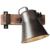 Kinkiet ścienny loft Plow 82110/46  do sypialni drewniany czarny