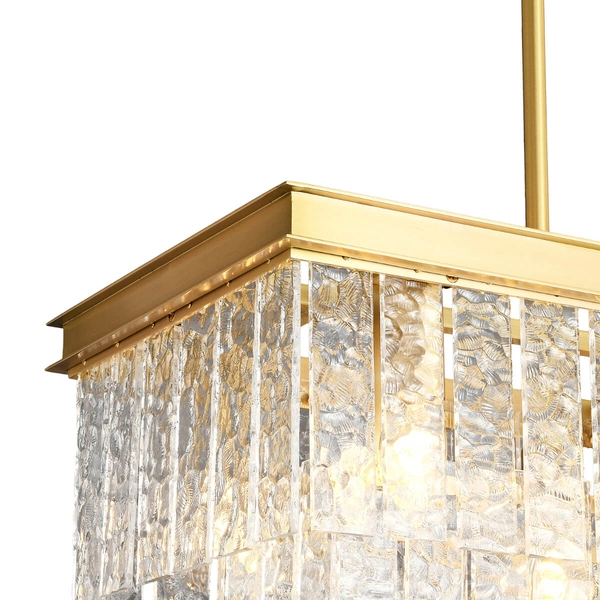 Wisząca lampa pałacowa ICELAND ST-6308-10C Step kryształki białe złote