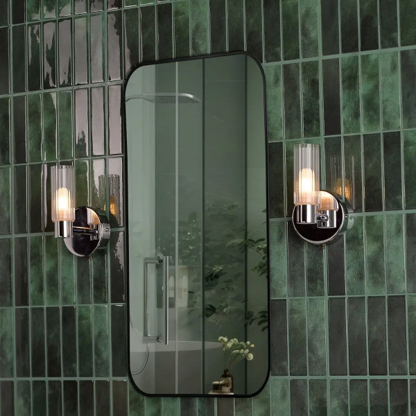 Naścienna lampa do łazienki Bolton BOL0750 z włącznikiem IP44 chrom