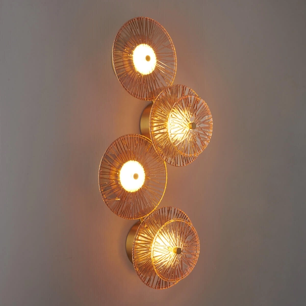 Szklana lampa ścienna glamour LUXIO ST-3315-4 copper Step LED 24W 3000K złota