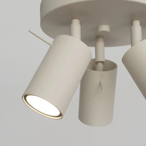 Potrójna lampa sufitowa RING SL.1497 regulowane tubki beżowe