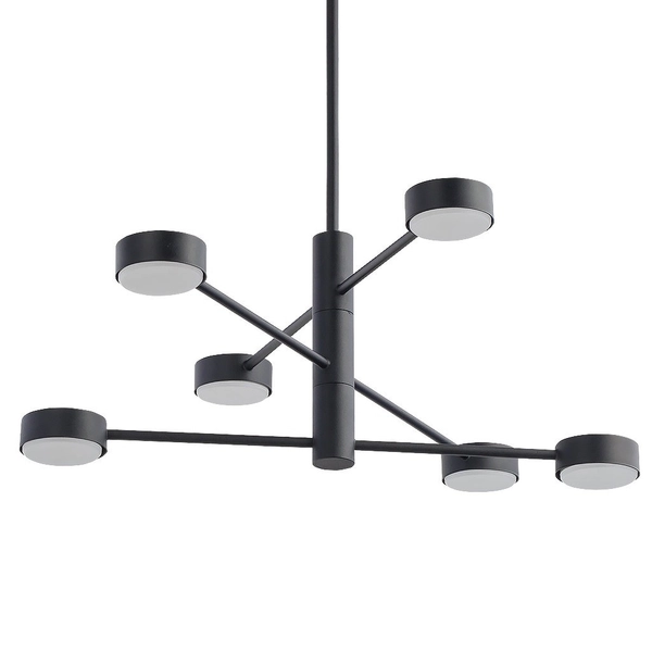 Sufitowa LAMPA regulowana ORBIT 7946 Nowodvorski industrialne molekuły sticks do jadalni czarne