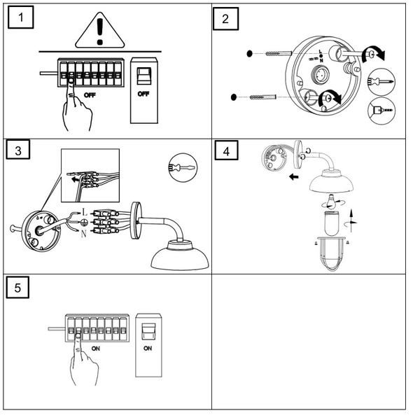 Elewacyjna lampa loft Duero 202760142 antracytowy kinkiet outdoor