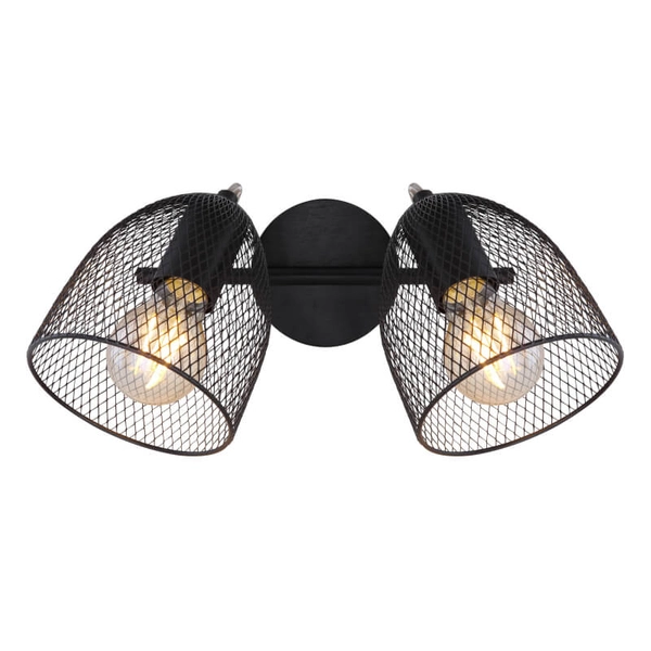 Sufitowa lampa kierunkowa Josina 54034-2 czarna drewno