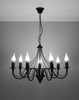 Żyrandol LAMPA wisząca SL.0219 świecznikowa OPRAWA zwis na łańcuchu maria teresa czarny