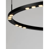 Okrągła lampa wisząca CARENSO LE45407 LED 46W 3000K pierścieniowa czarna
