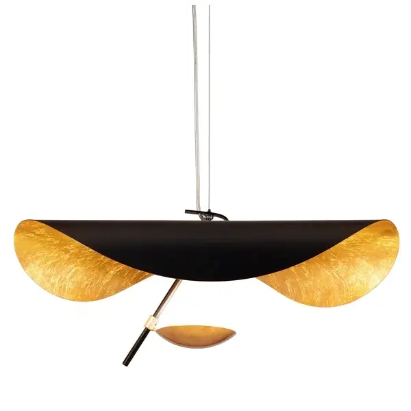 Designerska lampa wisząca Enigma ST-8821P-60 Step LED 13 czarna złota