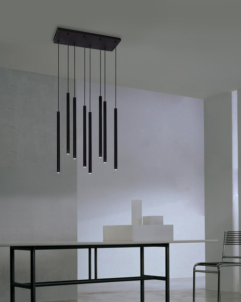 Wisząca lampa nowoczesna Gelato K-4863 Kaja czarne tuby metalowe