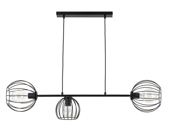 Zwis na listwie Madam 32370 czarna lampa wisząca metalowe pręty