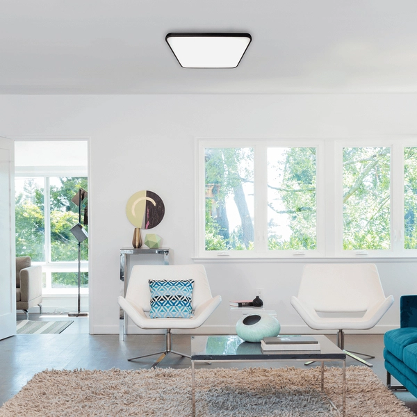 Czarny plafon kuchenny Fabio LED 23W 4000K lampa kwadratowa