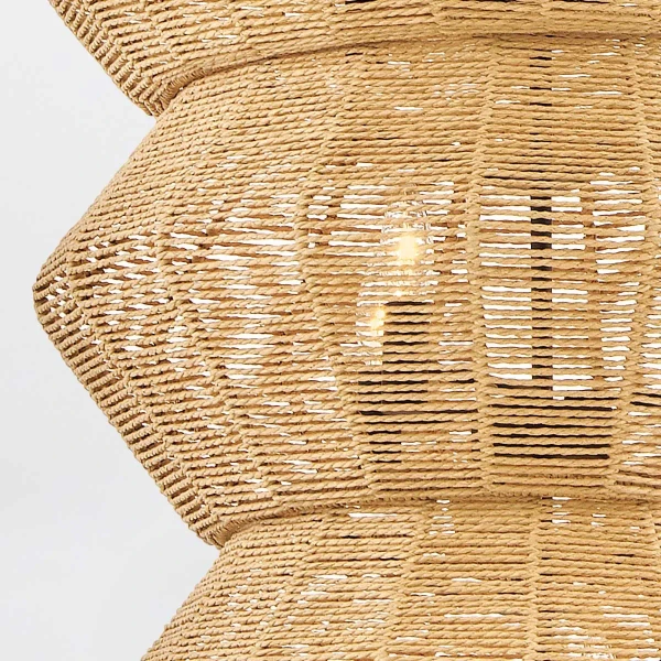 Ekologiczna wisząca lampa Luca QN-LUCA-10P-BK-CAM naturalny sznur brązowy