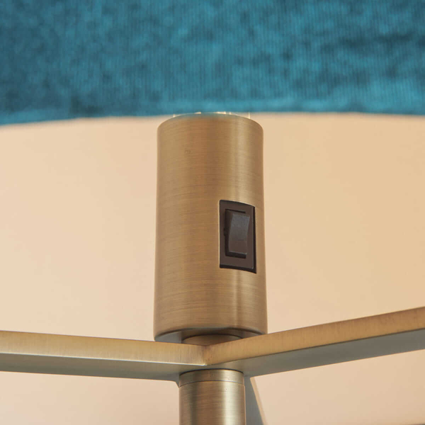 Salonowa lampa podłogowa Hayfield 95838 Endon zielona mosiądz