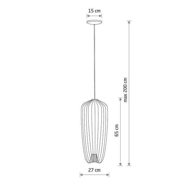 Lampa wisząca nad stół Pumpkin 11242 Nowodvorski druciana do jadalni jedwabisty szary