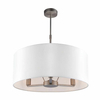 Materiałowa lampa wisząca Daley 60241 Endon abażur metal srebrny biały