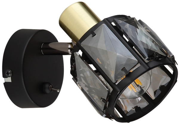 Lampa reflektorowa Indiana 54357-1B kinkiet czarny złoty