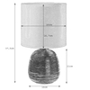 Ceramiczna LAMPA stołowa OSCAR 107068 Markslojd abażurowa LAMPKA stojąca złota czarna