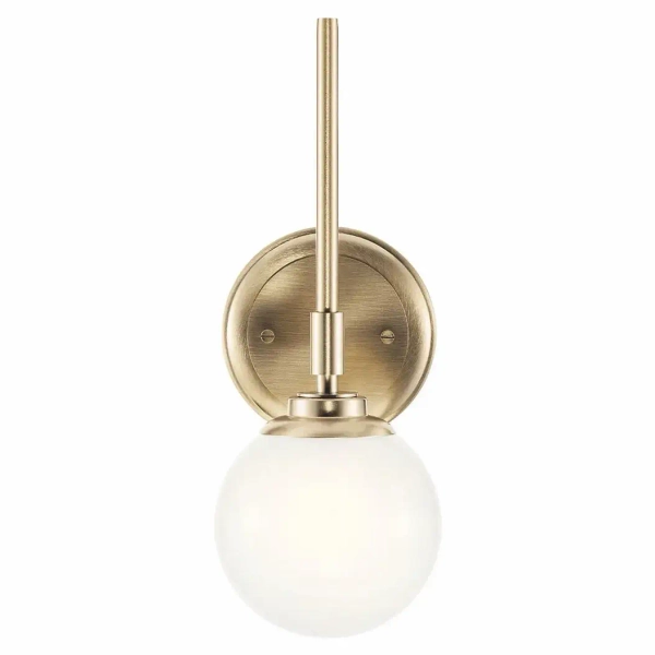 Ścienny kinkiet do łazienki Benno KL-BENNO1-CPZ IP44 mosiądz