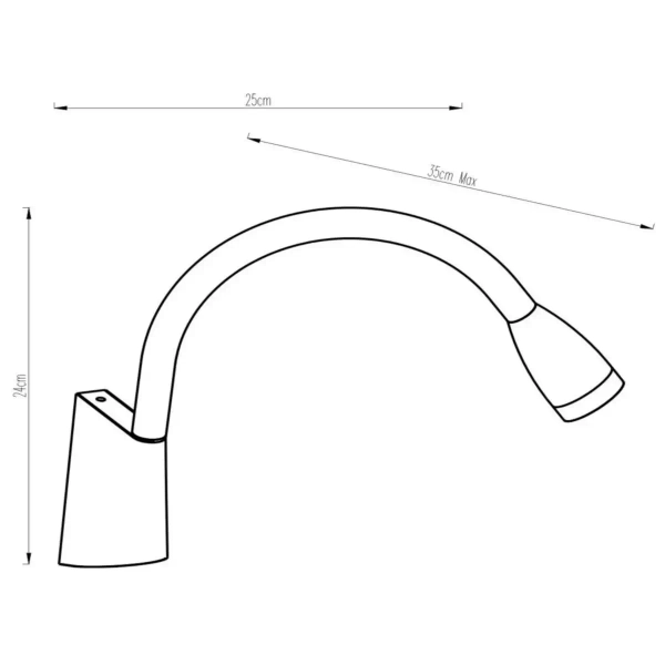 Regulowana lampa ścienna Galen 18294/03/30 Lucide LED 3W 3000K czarna
