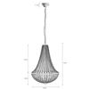 Glamour żyrandol wiszący Granso 107028 lampa nad łóżko czarna