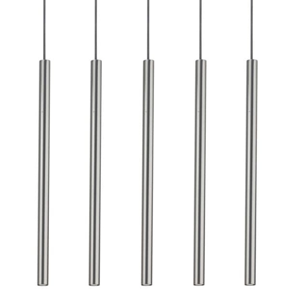 Lampa wisząca jadalniana Sopel 33618 Sigma tuby metalowa srebrna