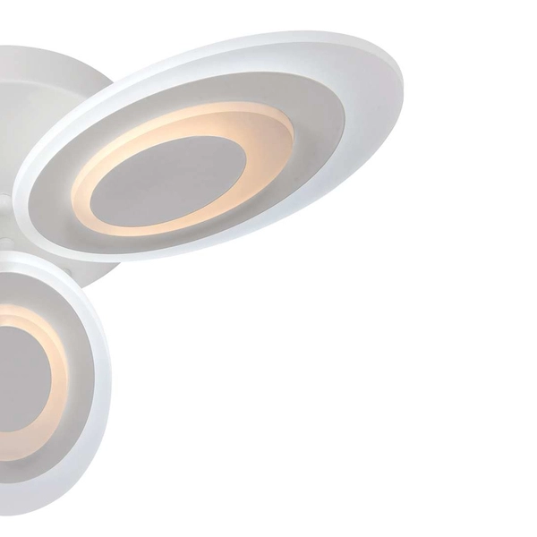 LAMPA sufitowa VEN P-MX 2298/3 modernistyczna OPRAWA dyski LED 39W 3000K-6000K plafon biały