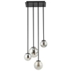 Kulista lampa sufitowa do salonu Tulia 33502 Sigma szklana czarna szara