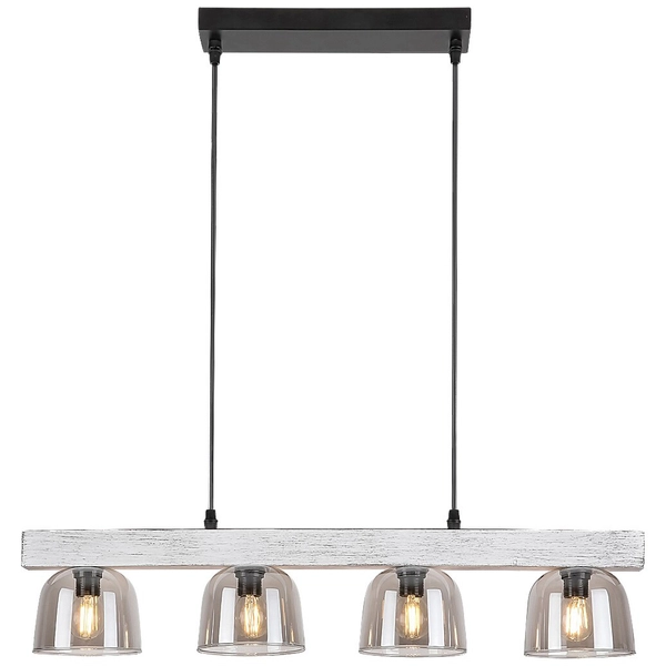 Jadalniana lampa wisząca Cardamom 3120 na listwie nad stół czarna srebrna