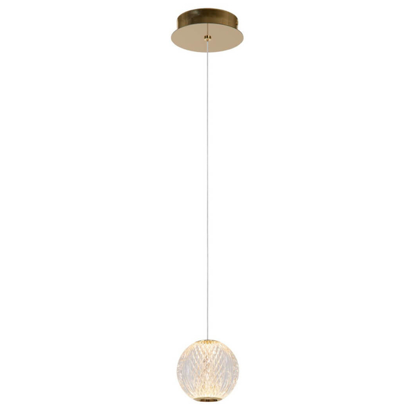 Okrągła lampa wisząca CINTRA 13499/04/60 LED 4,2W 2700K złoty przezroczysty