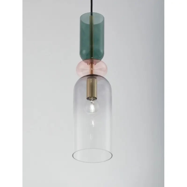 Wisząca lampa skandynawska MURANO LE43399 kolorowy przezroczysty złoty