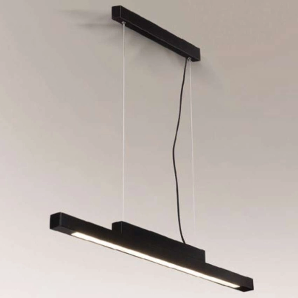 LAMPA wisząca OTARU 5572 Shilo metalowa OPRAWA listwa ZWIS prostokątna LED 14,4W 3000K belka czarna