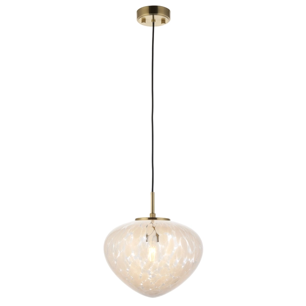 Dekoracyjna lampa wisząca L&-198815 Light& szklany klosz mosiądz