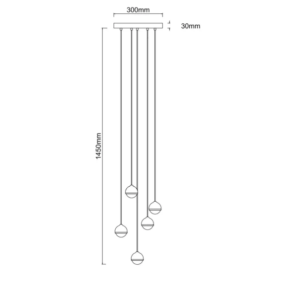 Molekułowa wisząca lampa Bolicina V OR85518 LED 25W 3000K kule złoty
