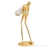 Dekoracyjna lampa podłogowa WOMAN F9312 gold designerska kula złoty biały